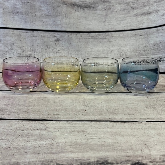 Vintage‎ Roly Poly Color Set of 4 Glasses - Picture 1 of 5